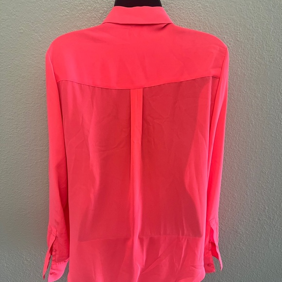 Express Vibrant Pink Button-Down Shirt - Picture 3 of 6